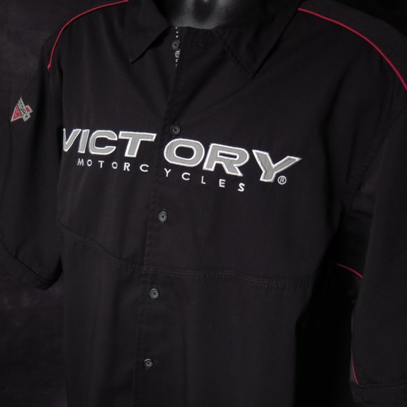 Victory Motorcycles Black Icon camp shirt (XL) NEW! 🇺🇸 - Picture 6 of 11
